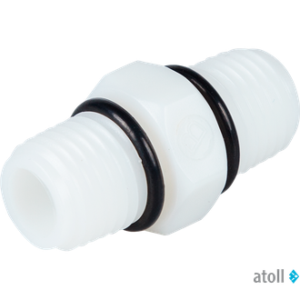Межколбовый соединитель atoll Z-PN-4-R 1/4рн x 1/4рн (HN0404 с уплотнениями)