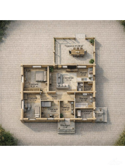 «Астерия»  12,69 х 9,6 м — 120,96 м²