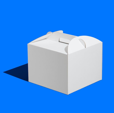 Коробка для торта б/о с/р (МГК, белая), 260*260*200мм