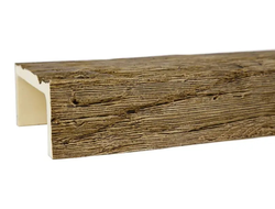 Декоративная балка из полиуретана. Полиуретановая фальшбалка Country Decor угловая пепел