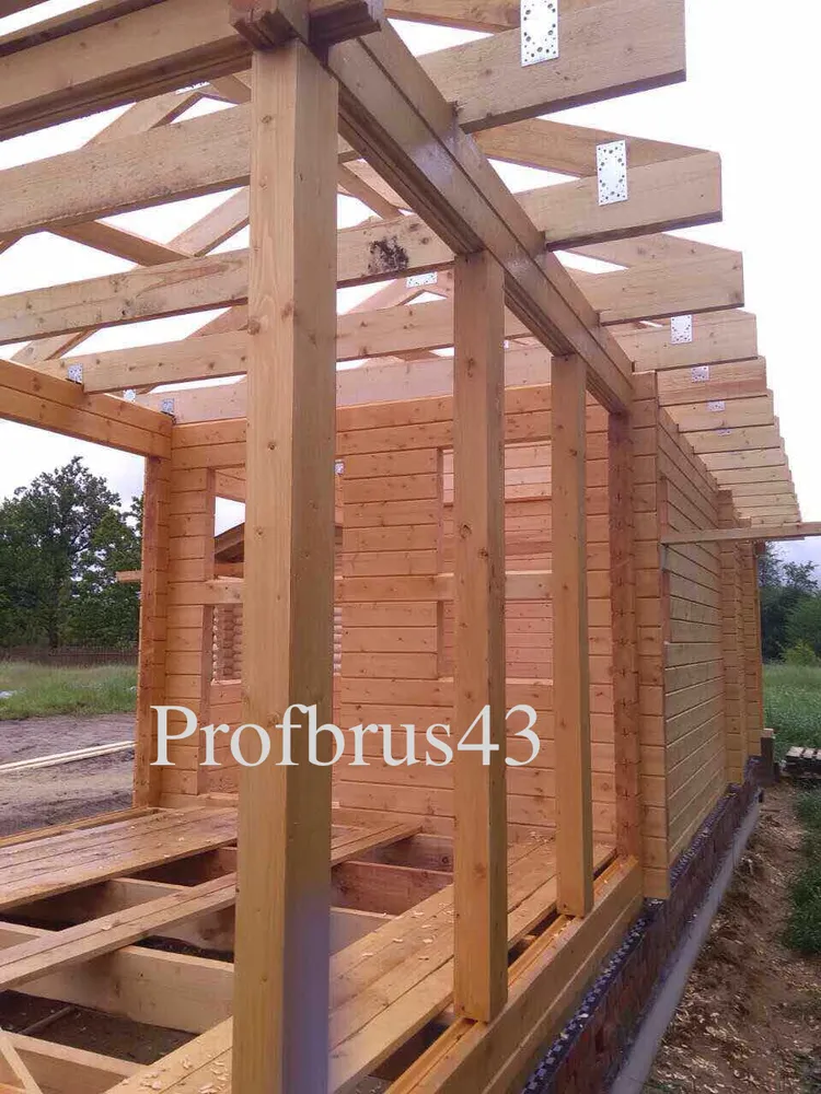 Стройка в Тамбовской области, Моршанский район, пос. Зеленый луг. Хозяйственное помещение из профилированного бруса камерной сушки