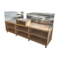 (TSV 32) Витрина "SIMPLE" с 2-мя стеклянными кубами