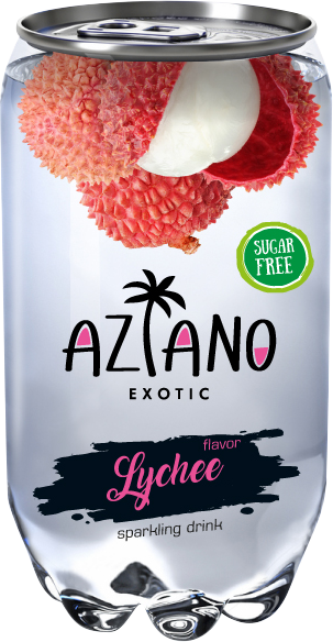 Азиано Личи (Aziano Lychee), газированный напиток, объем 0.350 л.