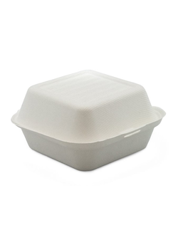 "Бенто-бокс" Коробка для торта Бенто (бел. сах. тростник 450мл), 15*15*8см