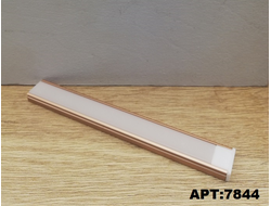 SALE Накладной алюминиевый профиль  РОЗОВОЕ ЗОЛОТО  анод 2000х15.2х6мм (2загл.б/крепежа)