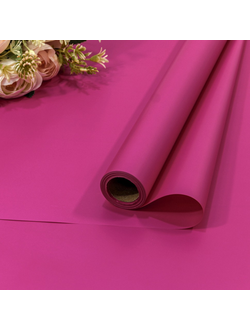 Пленка матовая "Корейская" 58см*10м Глубокий розовый ПР28/4