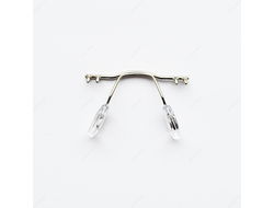 Мост-переносица с носовыми упорами, серебро (1шт)