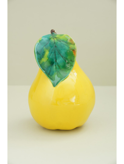 Груша с листом (жёлтая)