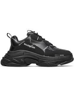 Balenciaga Triple S Trainer Allover Logo Black