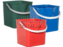 Ведро 25л. квадратное (красное, синее, зеленое) Европа