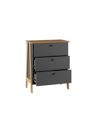 Теодора комплект мебели для спальни Графит/Дуб крафт