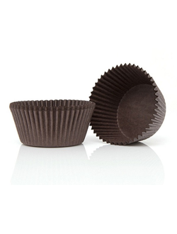 Форма бумажная/капсула для маффинов/капкейков/моти (коричневая, 100 шт), 50*30мм