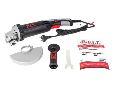 Шлифмашина угловая P.I.T PWS150-C1, 150мм, 1260Вт, 9000 об/мин, регулировка оборотов