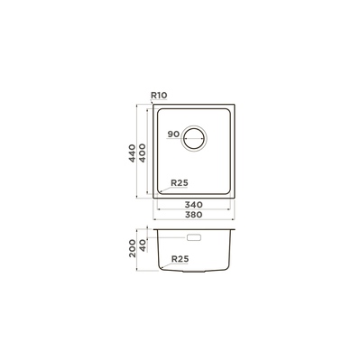 Мойка OMOIKIRI TADZAVA 38-U/I IN