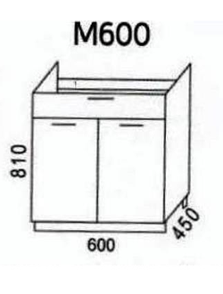 Стол под мойку М600 Мальва (Эра)