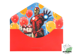 Конверт для денег "MARVEL" тиснение, 19 х 9 см
