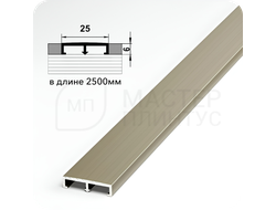 П-образный бордюр вставка из алюминия шириной 25 мм. шампань
