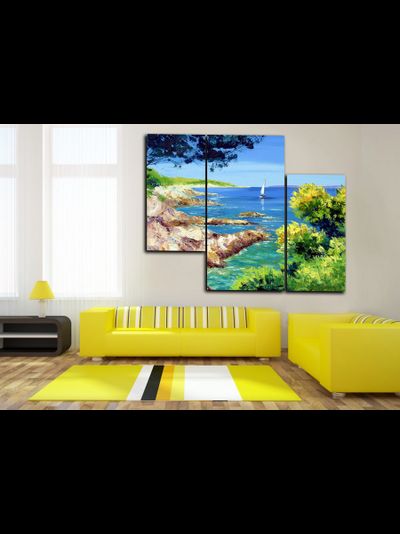 Модульная картина "Скалистый берег"