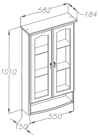 Шкаф подвесной Opadiris Риспекто 60 орех антикварный