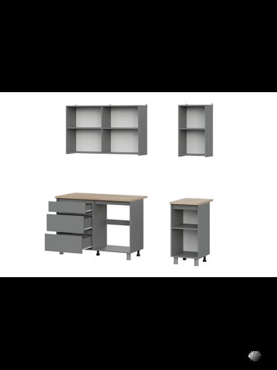 Денвер кухонный гарнитур 1,6 м Графит серый