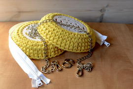 Выездное Занятие по вязанию крючком из трикотажной пряжи. Корзины, сумки. 2 часа.