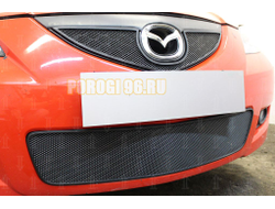 Защита радиатора Mazda 3 2006-2009 (седан) black низ