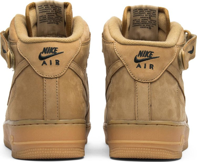 бронзовые кроссовки Nike Air Force 1 Mid 07 PRM QS Flax