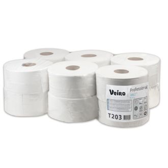 Бумага туалетная для диспенсера Veiro Q2 Comf 2сл бел вторич 200м 12рул/уп T203