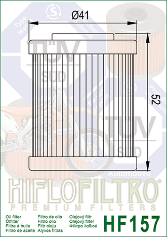 Масляный фильтр HIFLO FILTRO HF157 для KTM (590.38.046.000, 590.38.046.100, 590.38.046.101, 590.38.046.144) // Polaris 2520755 // Betamotor Motorcycle