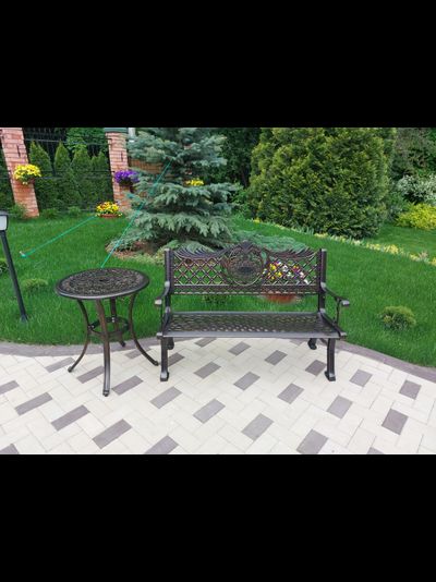 Садовая скамья из литого алюминия RIO