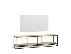 Тумба TV stand 160 lite 2 black светлый дуб