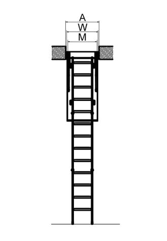 Металлическая чердачная лестница LMS