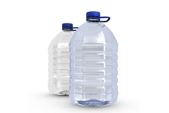 Бутылка ПЭТ 5,0 литра прозрачная с крышкой (28шт.) Широкое горло 48мм