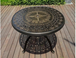 Круглый садовый стол из литого алюминия Gera 100 см