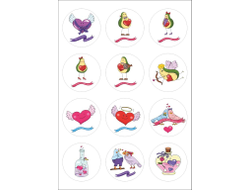 Наклейки, стикеры #1 на День влюблённых, 14 февраля