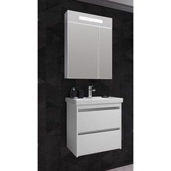 Мебель для ванной Opadiris Фреш 60 белый (фасады стекло)