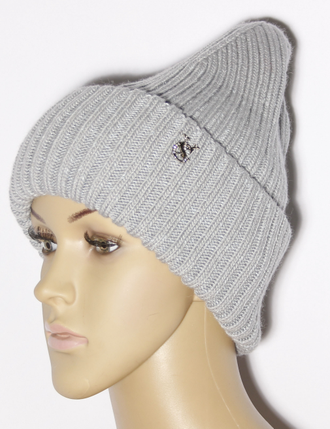 Шапка женская "Резинка" 883 какао, бирюзовая, св.серая, жёлтая, чёрная, пудра, серо-голубая, серая