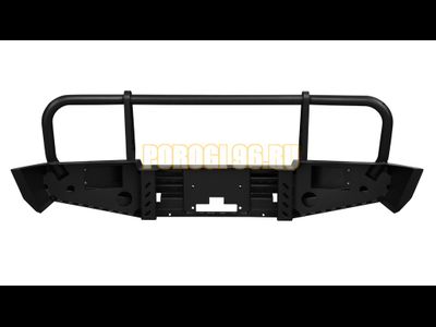 Передний силовой бампер серии Трофи на Nissan Pathfinder III 2004-2010 (02.012.01)