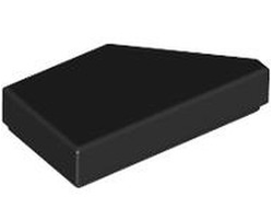 Tile, Modified 1 x 2 Wedge Left, Black (5091 6458187 6510125)