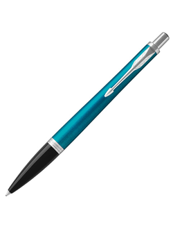 Ручка шариковая PARKER "Urban Core Vibrant Blue CT", корпус изумрудный глянцевый лак, хромированные детали, синяя, 1931577