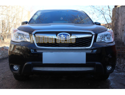 Защита радиатора Subaru Forester IV 2013-2016 chrome низ PREMIUM