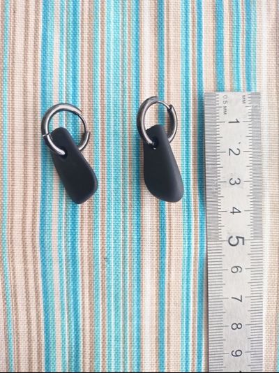 Серьги &quot;Щельга&quot;  (из шунгитовой гальки)