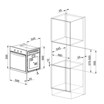 CM 85 M OA (116.0183.281) бежевый духовой шкаф (электрический)