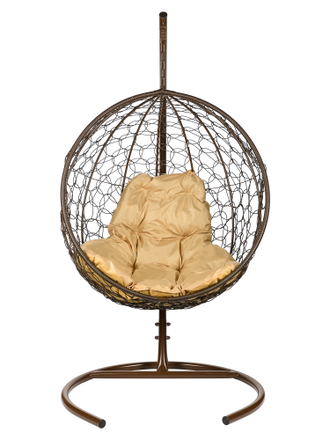 Подвесное кресло из ротанга "Kokos" gray