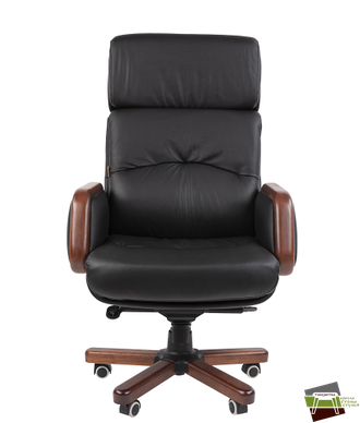 Офисное кресло Chairman 417 Россия нат.кожа/экокожа черная (мультиблок)