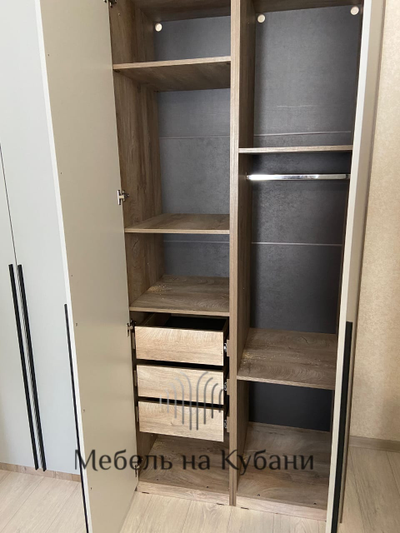 Этна шкаф Ш 57*75 Дуб эндгрей/Софт грей с зеркалом