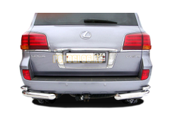 Защита заднего бампера "уголки" для Lexus LX 570 (2013-2015)