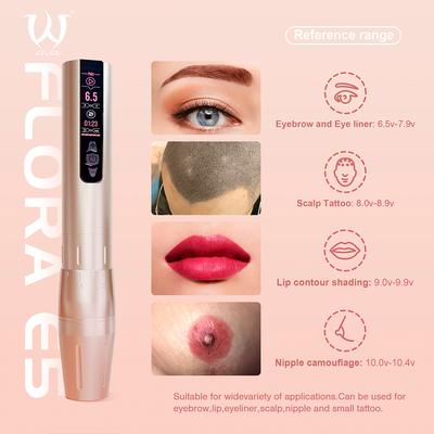 Беспроводная машинка для татуажа AVA Soulnova Flora E5 PMU Stroke 2.0-3.2mm Black