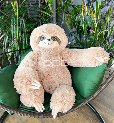 Плюшевый ленивец 100 см кремовый