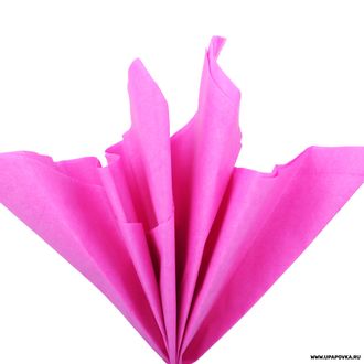 Бумага тишью 76х50 см 10 листов Ярко-розовый